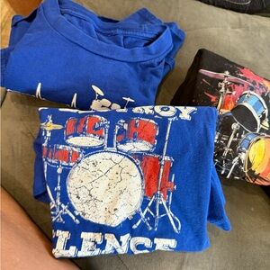 Lot of 3 boys drum shirts